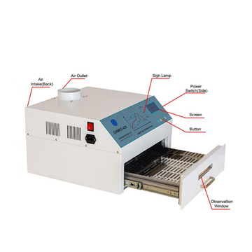 Benchtop Reflow Oven CHMRO-420 Infrared + Hot air Soldering Machine 300*300mm 2500w SMD Heating Station