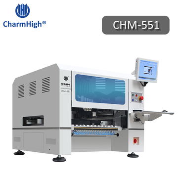 Charmhigh CHM-551 Desktop 4 Heads SMT Pick and Place Machine Auto PCB Conveyor Nozzle Change