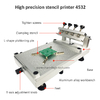 Hydraulic Cylinder 4532 Stencil Printer SMT Manual Solder Paste Printer,  High Precision Screen Printing Table, updated from 3040