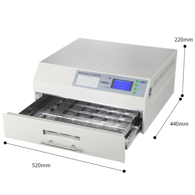 T962A Plus SMT Reflow Oven Benchtop Infrared IC Heater 450x370mm 2300w T962A+ Heating Station